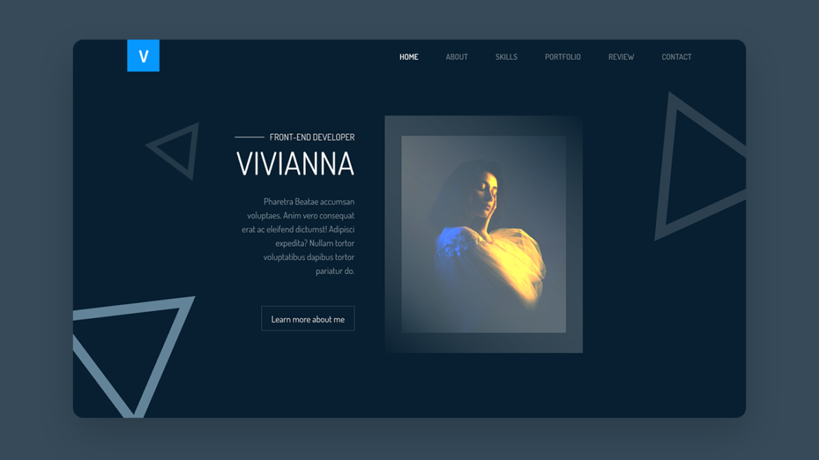 Landing Page Design Only HTML & CSS With Animation | Portfolio Website ...